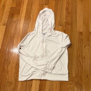 Athleta Kids Soft White Zip Hoodie